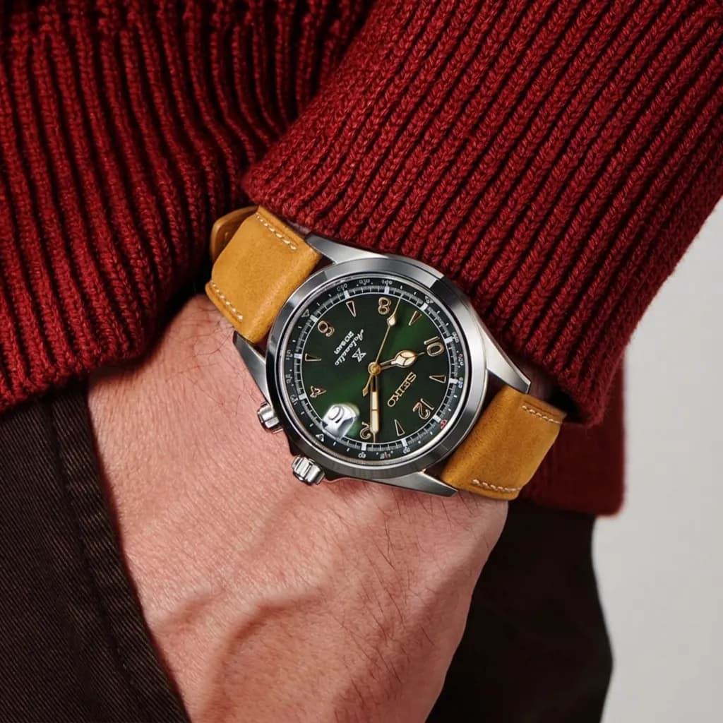 Seiko Presage Cocktail Time GMT on Classic Vintage Leather strap