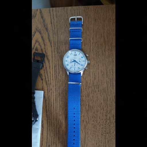 Tissot Chronograph on US-Made Mil-Strap - Denim strap