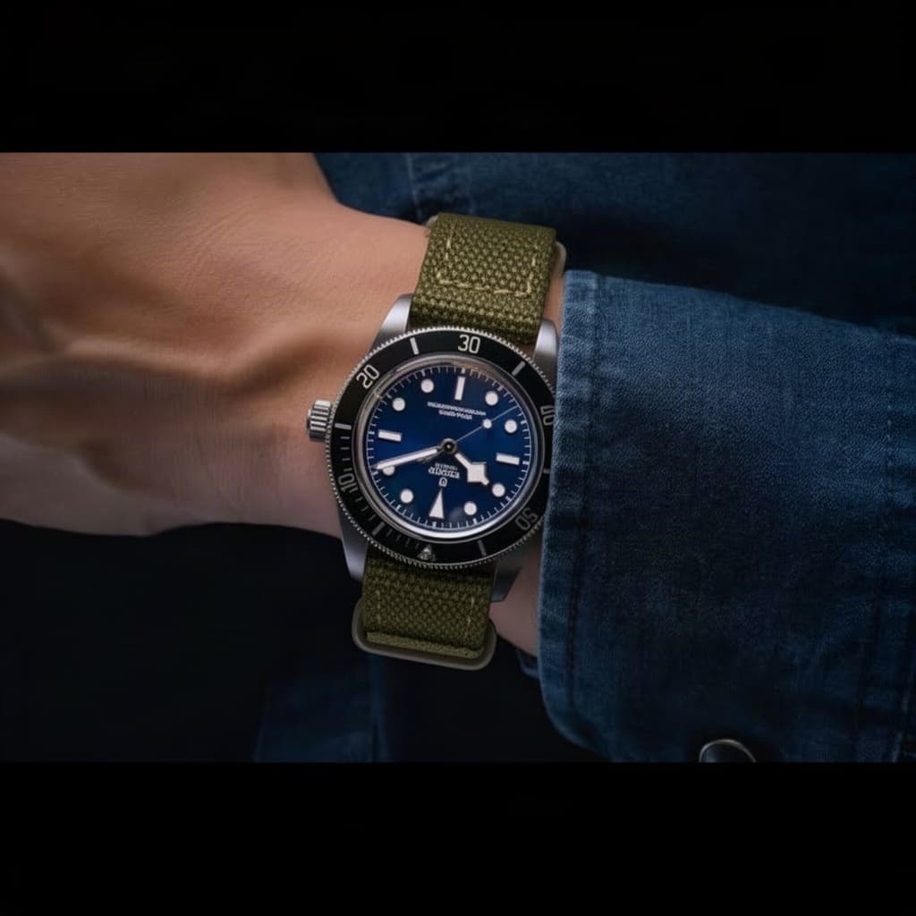Tudor Black Bay Fifty-Eight on Canvas & Leather strap