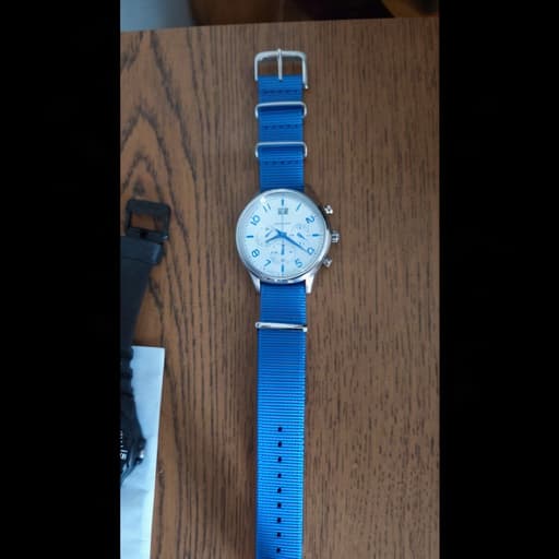 Tissot Chronograph on US-Made Mil-Strap - Denim strap