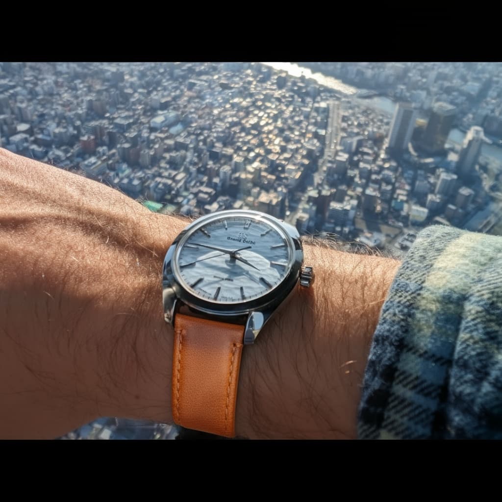 Weathered Brown Leather Watch Band