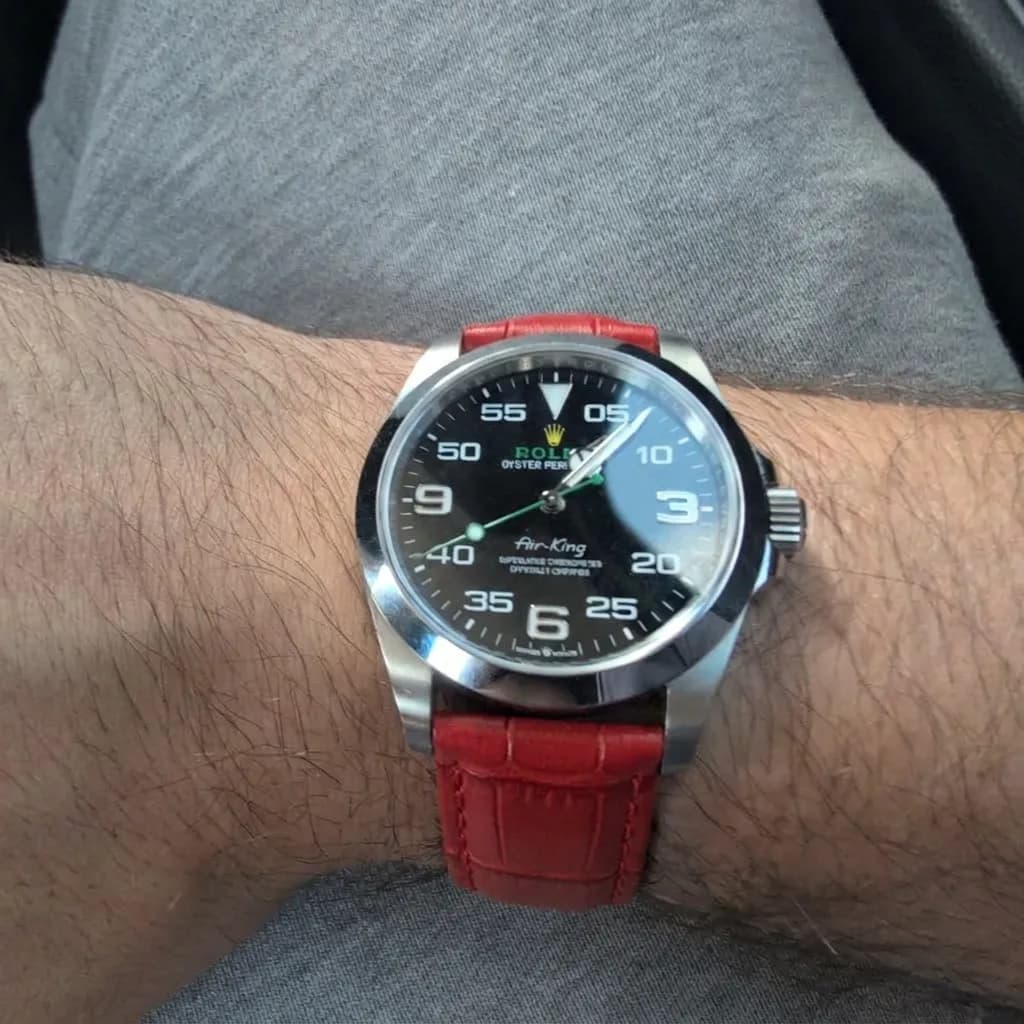 Rolex Air-King on Men’s Crocodile Embossed strap