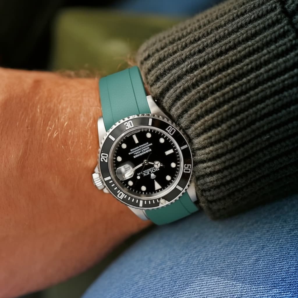 Curved End Rubber Strap