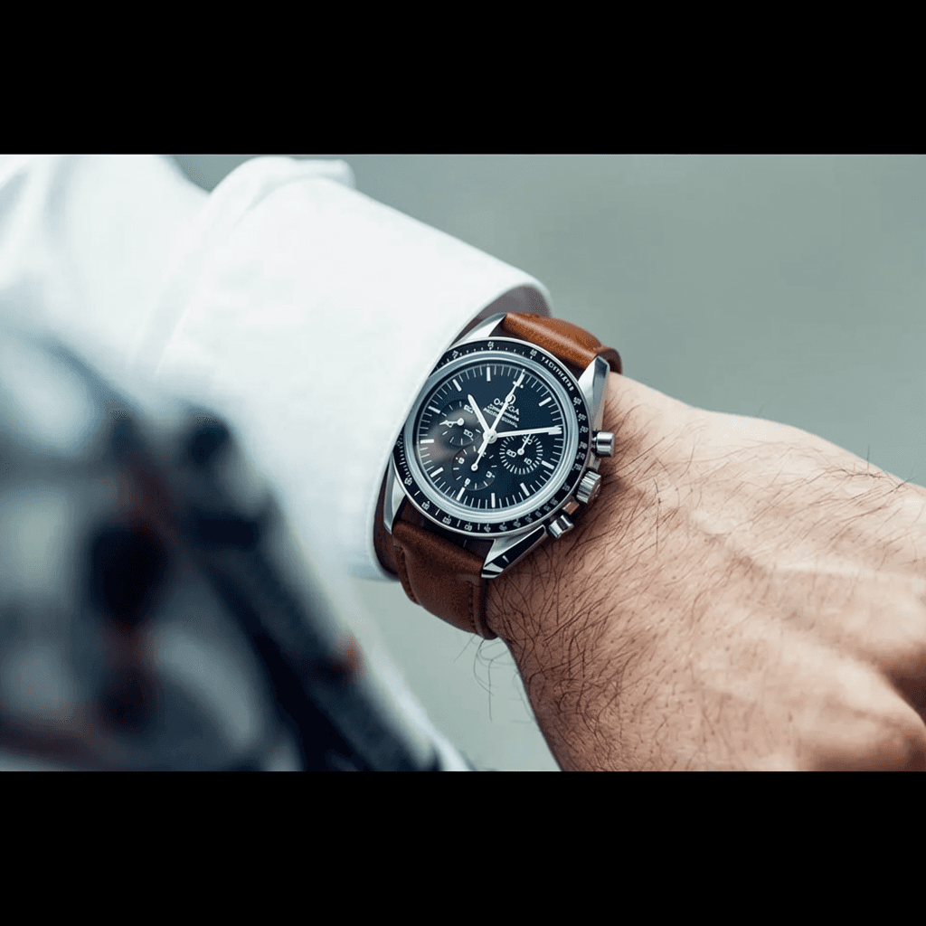 Weathered Brown Leather Watch Band