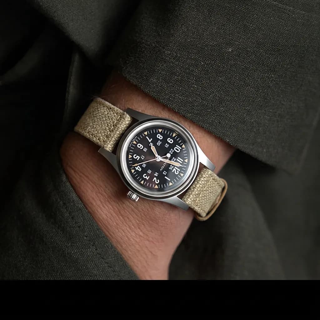 Hamilton Khaki Field Automatic on Canvas & Leather strap