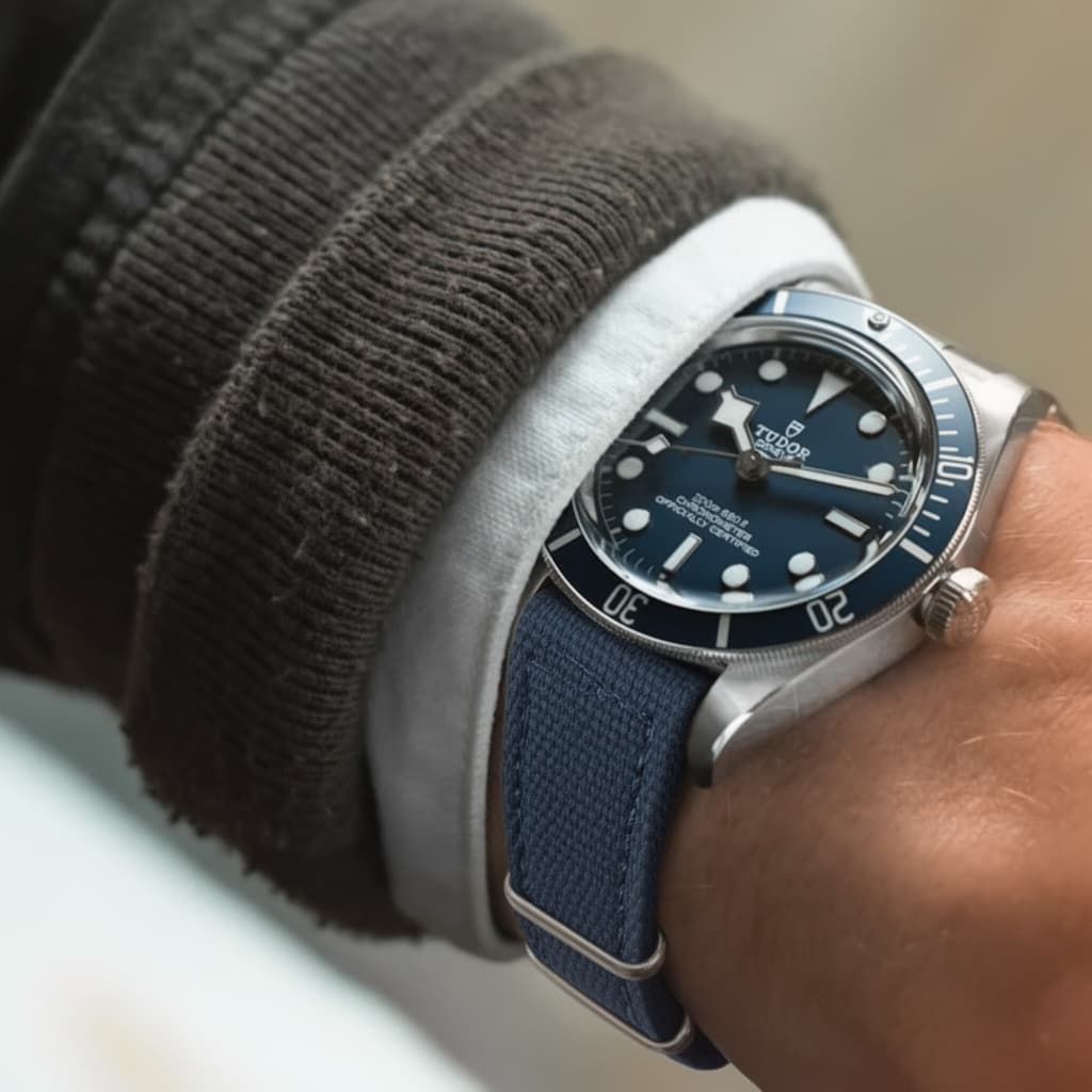 Navy Blue Textured Sailcloth